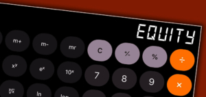 equity written on calculator